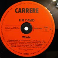 Лот: 19846159. Фото: 4. LP ● F-R DAVID ● "Words" ● {Carrere-Germany...