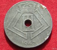 Лот: 13456269. Фото: 2. Монета № 21057 Бельгия 1942 год. Монеты