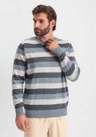 Лот: 23536218. Фото: 2. Джемпер с круглым воротом в полоску. Мужская одежда