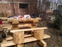 Лот: 5458339. Фото: 3. Стол рубленный из лиственницы. Красноярск