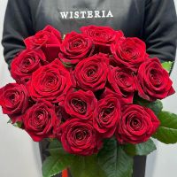 Лот: 21136347. Фото: 2. Букет 15 красных роз. Цветы, букеты