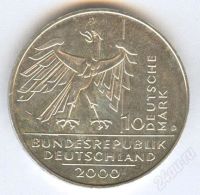 Лот: 542658. Фото: 2. 10 марок. Германия. 10 лет со... Монеты