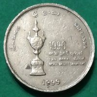Лот: 20504315. Фото: 2. Шри-Ланка 5 рупий 1999 чемпионат... Монеты
