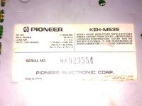 Лот: 952844. Фото: 2. PIONEER KEH-M535. Автозвук