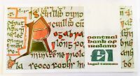 Лот: 21254419. Фото: 2. Ирландия 1 фунт 1987 ПРЕСС. Банкноты