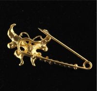 Лот: 3696681. Фото: 2. Брошь булавка заколка 14k Yellow... Ювелирные изделия, бижутерия, часы