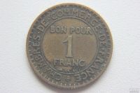 Лот: 9705292. Фото: 2. (271) Франция 1 франк 1922. Монеты