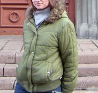 Лот: 177228. Фото: 2. пуховик зеленый. Женская одежда