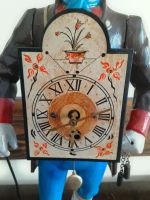 Лот: 10507444. Фото: 2. Старинные часы - фигурка Шварцвальд... Предметы интерьера