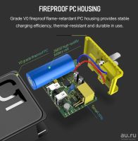 Лот: 13660441. Фото: 5. ROCK 5000 мАч 2 в 1 power Bank...