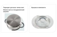 Лот: 25002150. Фото: 3. Кастрюля с крышкой VANHOPPER Stella. Домашний быт
