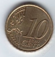 Лот: 16263. Фото: 2. 10 euro cent. Греция.