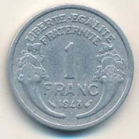 Лот: 8730841. Фото: 2. 1 франк 1948 года. Франция. Монеты