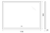 Лот: 24685128. Фото: 6. Зеркало с подсветкой Hoff SPC-GRT-1100-800-LED-TCH-WARM