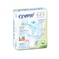 Лот: 7428593. Фото: 2. Подгузники "MEPSI" размер L 18... Кормление и уход, гигиена