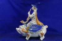 Лот: 20670059. Фото: 2. Дударь Петрушка скоморох на свинье... Антиквариат