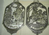 Лот: 11191239. Фото: 2. Плакетки Времена года 4шт. (P974... Живопись, скульптура, фото