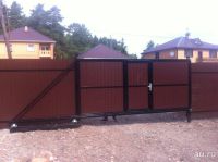 Лот: 10061449. Фото: 2. Забор , ворота откатные, ворота... Срубы и конструкции