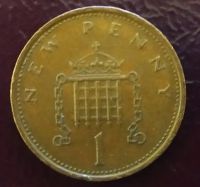 Лот: 19496875. Фото: 2. Великобритания 1 новый пенни 1975... Монеты
