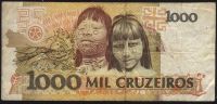Лот: 9154315. Фото: 2. Бразилия, 1000 крузейро, 1991. Банкноты