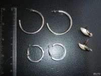 Лот: 8471662. Фото: 2. Серьги – 3 пары одним лотом!!. Ювелирные изделия, бижутерия, часы