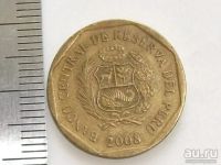 Лот: 10018176. Фото: 2. Монета 10 сентимо Перу 2008 герб. Монеты