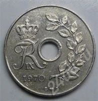 Лот: 353163. Фото: 2. Дания. 25 оре 1970г. (2). Монеты