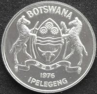Лот: 6645236. Фото: 2. Ботсвана 50 тхебе 1976г БриАНЦ... Монеты