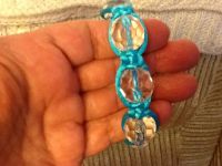 Лот: 4242679. Фото: 5. Браслет ручной работы голубой