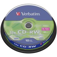 Лот: 8951201. Фото: 2. Диски CD-RW Verbatim 700Mb 12x... Носители информации