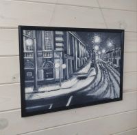 Лот: 16165096. Фото: 3. Картина "ночной город". Ручная работа
