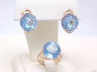 Лот: 12321108. Фото: 3. ЗОЛОТЫЕ СЕРЬГИ С ТОПАЗОМ 8,26... Красноярск