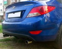 Лот: 14721387. Фото: 6. Диффузор заднего бампера под двойной...