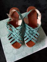 Лот: 7174027. Фото: 2. Босоножки плетеные бирюзовые. Женская обувь