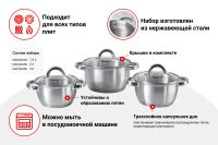 Лот: 24588604. Фото: 2. Набор посуды BERKRAFT Maximus. Посуда, кухонная утварь