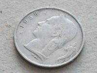 Лот: 19833263. Фото: 2. Монета 1 франк один Бельгия 1958... Монеты