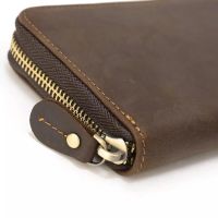 Лот: 12663496. Фото: 3. Кошелек на молнии коричневый... Одежда, обувь, галантерея