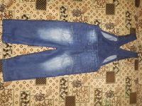Лот: 16324656. Фото: 2. Утепленный джинсовый комбинезон. Одежда и аксессуары