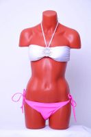 Лот: 4000687. Фото: 2. Купальник VS, бело-розовый. Женская одежда