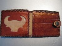 Лот: 629670. Фото: 2. Кошелек кожаный из лоскутов. С... Аксессуары