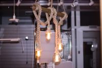 Лот: 10744324. Фото: 3. Оригинальная люстра из бамбука... Строительство и ремонт