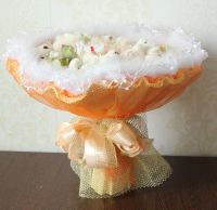 Лот: 3801327. Фото: 3. Букет из игрушек и конфет "Персиковый... Сувениры, подарки