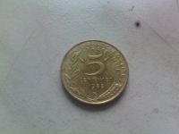 Лот: 17560073. Фото: 2. Французская монета 5 сантимов. Монеты