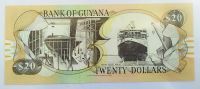 Лот: 20520234. Фото: 2. Гайана 20 долларов 2009 (1996... Банкноты