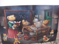 Лот: 6227403. Фото: 2. Картина на жести большая мишки... Коллекционирование, моделизм