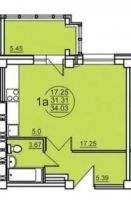 Лот: 6992535. Фото: 4. Сдам большую студию 35кв.м в Яблонях... Красноярск