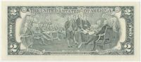 Лот: 17886926. Фото: 2. 2$ доллара 2003 г. UNC Номер -... Банкноты