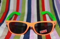 Лот: 4011873. Фото: 4. Очки Ray Ban зеркальные! Оранжево-салатовый... Красноярск