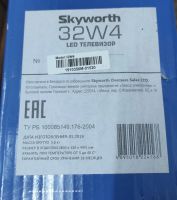 Лот: 19411975. Фото: 2. Телевизор LED Skyworth 32" 32W4... ТВ и видео