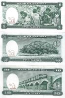 Лот: 18667062. Фото: 2. 1 , 5 и 10 накфа 1997 год. Эритрея... Банкноты